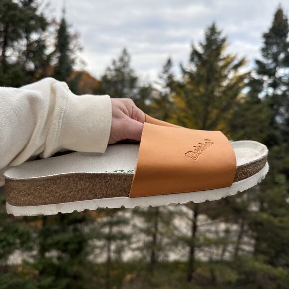 Betula by Birkenstock Tan Slide Sandals US 8 EU 39Women’s Comfort Shoes Brown - Picture 11 of 12